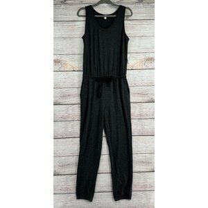 Daily Ritual Supersoft Terry Sleeveless Jumpsuit Women's S Dark Gray NEW‎